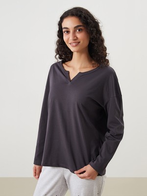 Lc Waikiki Yeni Sezon Kaçık Yaka Kadın Pijama Üstü