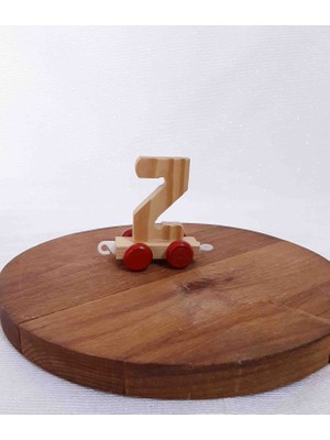 Lal Dizayn Dekoratif Tekerlekli Ahşap Harf- Z