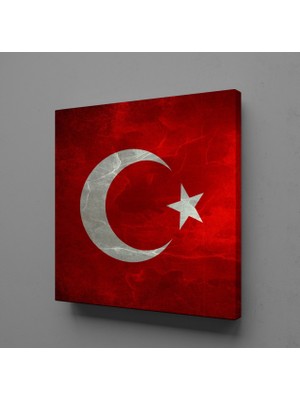 Technopa KIRMIZI BEYAZ BAYRAK KANVAS TABLO - 150x150cm