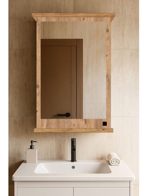 Orysa Design Ad-2 Banyo Dolabı, Tek Kapaklı Lavabo Üstü Aynalı Banyo Dolabı