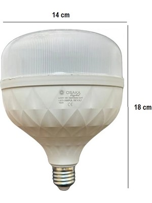 Osaka 60W E27 Beyaz Işık 6500K LED Kristal Ampul 4300 Lm