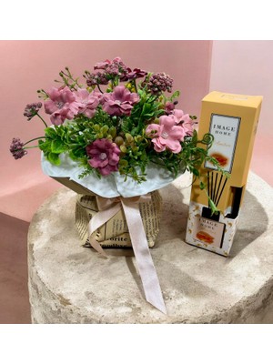 Sedosh Home Vision Pembe Papatya Aranjmanı Yapay Dekoratif - Oda Kokusu Hediyeli