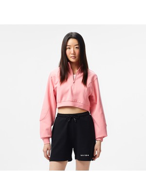 United4 Unıted4 Örme Crop Kadın Pembe Sweatshirt