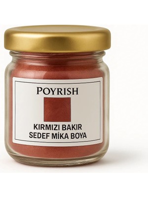 Poyrish Kırmızı Bakır Sedef Mika Boya 50 Gr.