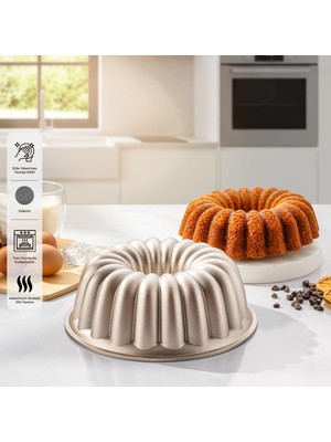 Emsan Golden Alya Döküm Kek Kalıbı 25 cm