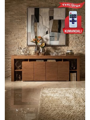 PlatinReyon Burc Ledli Tv Ünitesi 200 cm