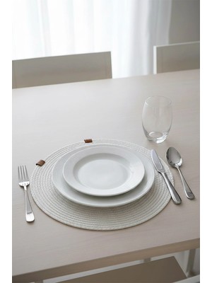 Bella Home 6’lı Örgü Supla Seti | Dekoratif Amerikan Servis | Şık ve Modern Sofra Sunum Tabak Altlığı