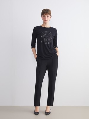 Lc Waikiki Yeni Sezon Büyük Beden Beli Lastikli Kadın Cigarette Pantolon