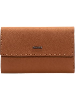 Grande Gerçek Deri Kadın Cüzdanı Orta Boy Hakiki Deri