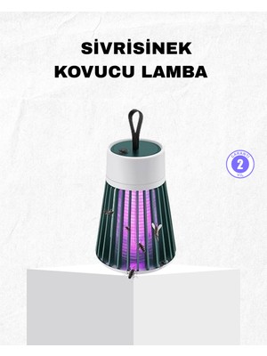 Renklime Şarjlı Mor Işıklı Sivrisinek Öldürücü Lamba – Sessiz ve Kimyasal Içermez