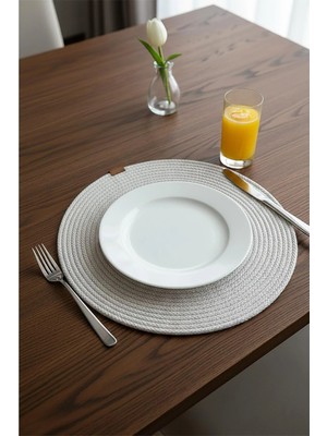 Bella Home 6’lı Örgü Supla Seti | Dekoratif Amerikan Servis | Şık ve Modern Sofra Sunum Tabak Altlığı