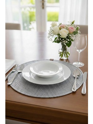 Bella Home 6’lı Örgü Supla Seti | Dekoratif Amerikan Servis | Şık ve Modern Sofra Sunum Tabak Altlığı