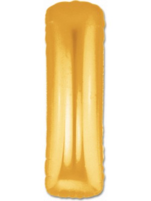 Zero Land Storozde I Harf Folyo Balon Altın Renk  40 Inç