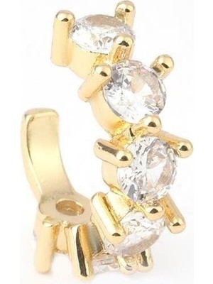 The Originals Vip Gold Renk Zirkon Taşlı Earcuff Kıkırdak Küpe