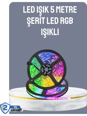 Renklime Kumandalı 5 Metre Şerit LED Dekoratif Aydınlatma