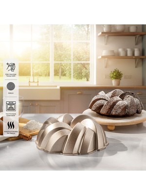 Emsan Golden Slice Döküm Kek Kalıbı 25 cm