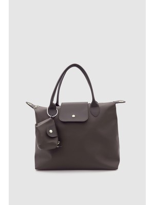 Wuclo Urbel Kapak Detaylı Cüzdanlı Çapraz Askılı El, Kol ve Omuz Çantası Acı Kahve