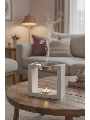 Safir Design Lüks Tasarım El Yapımı Buhurdanlık Seti,hediye Uçucu Yağ,minimalist Iskandinav Tarzı Buhurdanlık