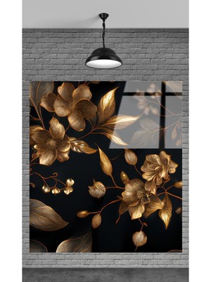 Beta Moda Hub Çiçek Dekoratif Temperli Cam Tablo