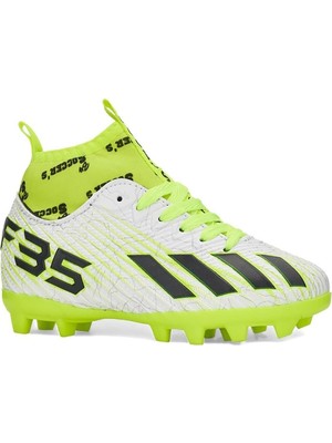 Celira Hkursat NS01 Beyaz Sarı Erkek Çocuk Çoraplı Halısaha Krampon