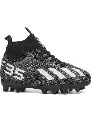 Celira Hkursat NS01 Siyah Beyaz Erkek Çocuk Çoraplı Halısaha Krampon