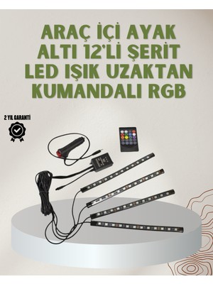Renklime Rgb LED Araç Içi Aydınlatma – Kumandalı Sistem