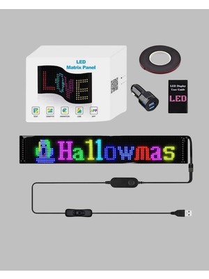 Renklime USB Destekli LED Mağaza Tabelası – Renkli Rgb Kayan Yazı Paneli