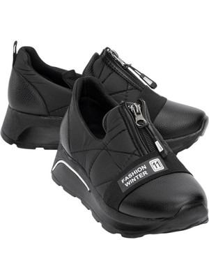 Celira Hkursat Siyah Rahat Fermuarlı Kadın Spor Ayakkabı