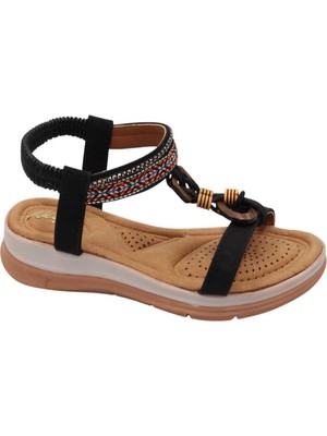 Celira Hkursat Akç A27 Siyah Günlük Kadın Sandalet Ayakkabı