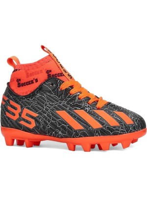 Celira Hkursat NS01 Siyah Oranj Erkek Çocuk Çoraplı Halısaha Krampon