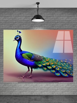 Beta Moda Hub Tavus Kuşu Cam Tablo Ev Dekorasyon,balkon Dekorasyonu,dekoratif,duvar Tablo,mutfak Tablo