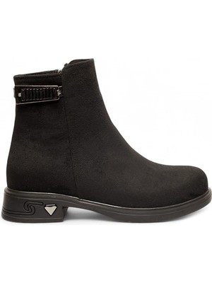 Hkursat Siyah Içi Termal Astar Süet Kadın Bot NSB947