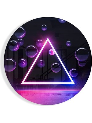 Beta Moda Hub Neon Üçgen Cam Tablo | Hediyelik, Dekoratif, Ofis, Mutfak