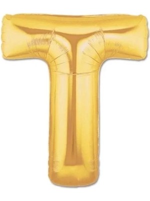 Sylar T Harf Folyo Balon Altın Renk 40 Inç