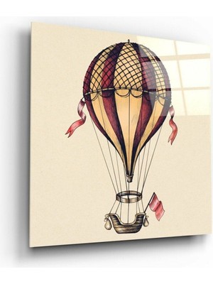 Beta Moda Hub Özgürlüğe Doğru Balon Yolculuğu Cam Tablo | Hediyelik, Dekoratif, Ofis, Mutfak