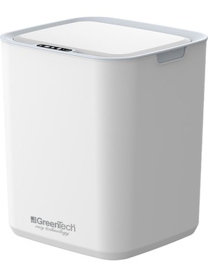 Greentech Sensörlü 22 Litre Çöp Kovası (Şarj Edilebilir Lityum Pilli) / GT-SC05B BEYAZ