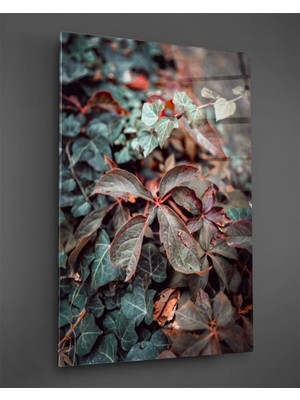 Beta Moda Hub Yapraklar Dikey Cam Tablo