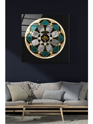 Beta Moda Hub Soyut Cam Tablo, Dekoratif Cam Tablo