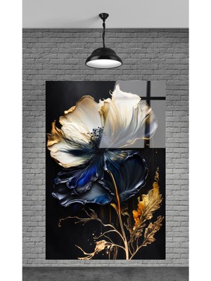 Beta Moda Hub Çiçek Dekoratif Temperli Cam Tablo