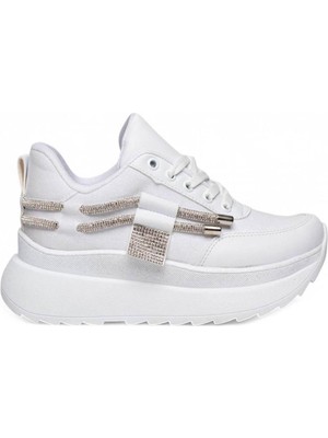 Celira Hkursat Mdl Beyaz Cilt Bağcıklı Kadın Spor Ayakkabı