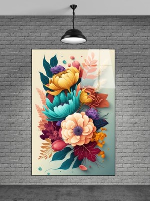 Beta Moda Hub Çiçek Cam Tablo Sevilen Seriler