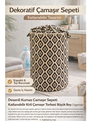 Mor Bebe Bej Keçe Büzgülü Katlanır Oyuncak Sepeti Çocuk Oyuncak Düzenleyici Bebek Çocuk Kirli Temiz Çamaşır  Sepeti 35x35x50