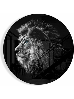 Beta Moda Hub Aslan Cam Tablo NO:1045 | Hediyelik, Dekoratif, Ofis, Mutfak