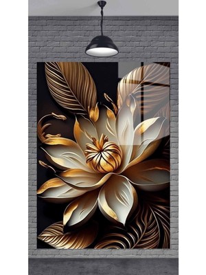 Beta Moda Hub Çiçek Dekoratif Temperli Cam Tablo