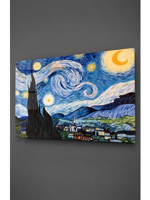 Beta Moda Hub Yıldızlı Gece Cam Tablo
