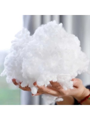 Flofy 1 kg Silikon Beyaz Kaliteli Saf Elyaf Yastık Dolgusu Amigurumi Dolgusu