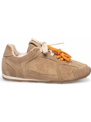 Celira Hkursat Vizon Hakiki Deri Süet Çift Bağcıklı Kadın Spor Ayakkabı