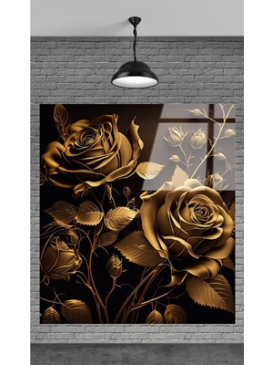 Beta Moda Hub Çiçek Dekoratif Temperli Cam Tablo