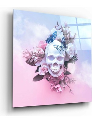 Beta Moda Hub Çiçek Kafa Cam Tablo | Hediyelik, Dekoratif, Ofis, Mutfak