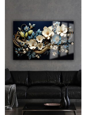 Beta Moda Hub Harika Açan Çiçek Tasarımı Mükemmel Renk Uyumu Lüks Kırılmaz Cam Tablo Ev Hediyesi Tablo